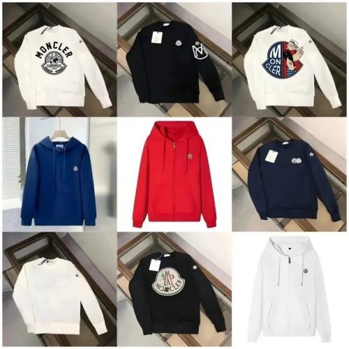 Moncler Graphic Print and Logo Patch Casual Sweatshirt and Hoodie Multicolor