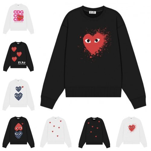 Comme des Garçons CDG PLAY Heart Graphic Cotton Sweatshirt Multicolor