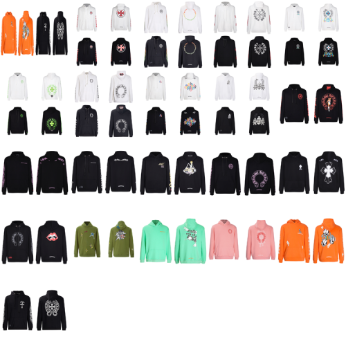 Chrome Hearts Graphic Print Streetwear Hoodie Multicolor