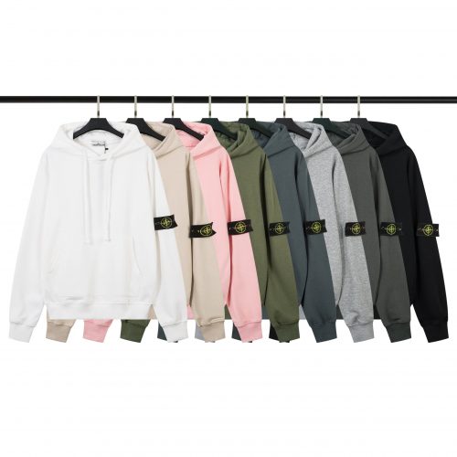 Stone Island Garment Dyed Cotton Hoodie Multicolor