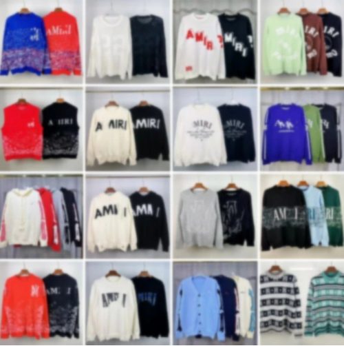 Amiri Graphic Knitwear Collection Streetwear Sweaters Multicolor