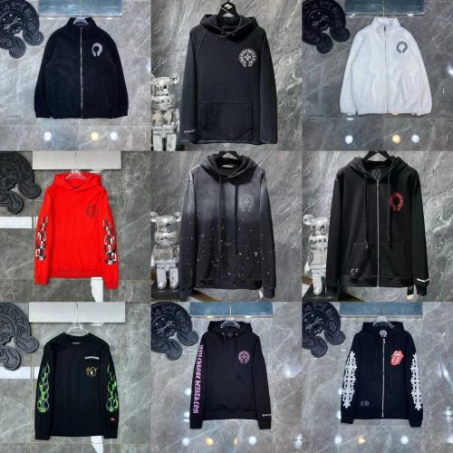 Chrome Hearts Graphic Print Streetwear Hoodie and Jacket Collection Multicolor