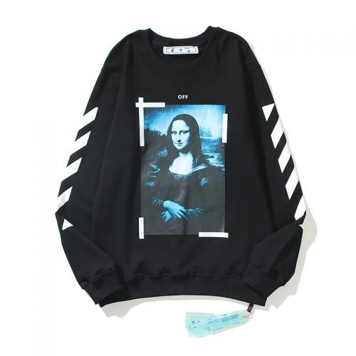 Off-White Mona Lisa Graphic Streetwear Sweatshirt Black