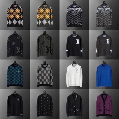 Louis Vuitton LV Monogram Knitwear Collection Luxury Sweaters Multicolor