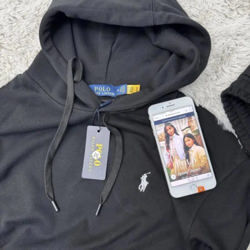 Polo Ralph Lauren PRL Classic Fleece Pullover Hoodie Black