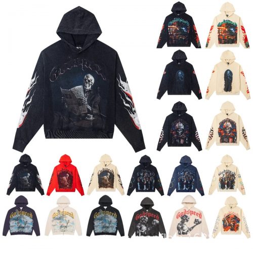 Godspeed Graphic Print Hoodie Casual Streetwear Black