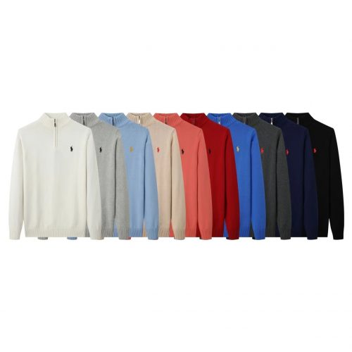 Ralph Lauren Quarter-Zip Knit Pullover Sweater Multicolor