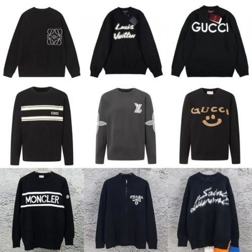 Loewe Anagram Crewneck Sweater Black