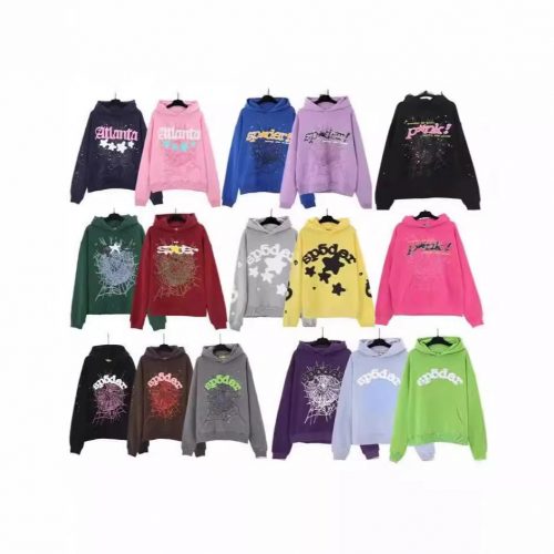 Sp5der Sp5der Web Graphic Hoodie Streetwear Pullover Multicolor