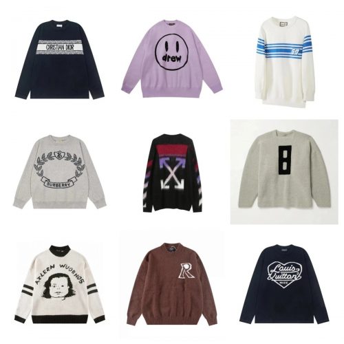 Christian Dior Logo Stripe Sweater Casual Knitwear Black