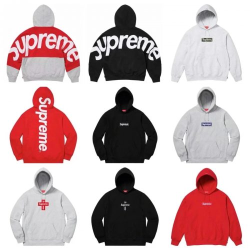 Supreme Box Logo and Graphic Streetwear Hoodie Multicolor