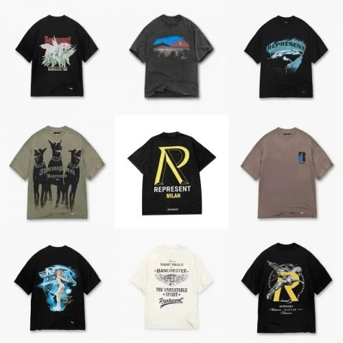 Represent Graphic Tee Collection Oversized Cotton T-Shirt Multicolor