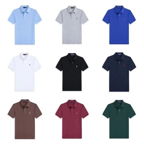 Ralph Lauren Classic Fit Mesh Polo Shirt Cotton Casual T-Shirt Multicolor