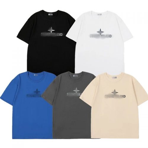 Stone Island Compass Graphic Cotton T-Shirt Multicolor