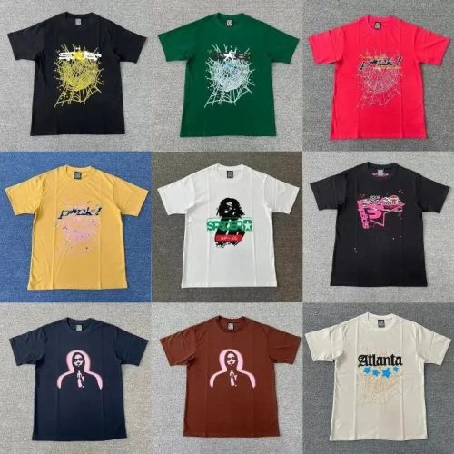 Sp5der Sp5der Graphic Print Cotton T-Shirt Multicolor