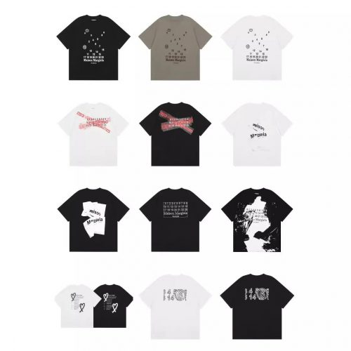 Maison Margiela Graphic Print Cotton T-Shirt Multicolor