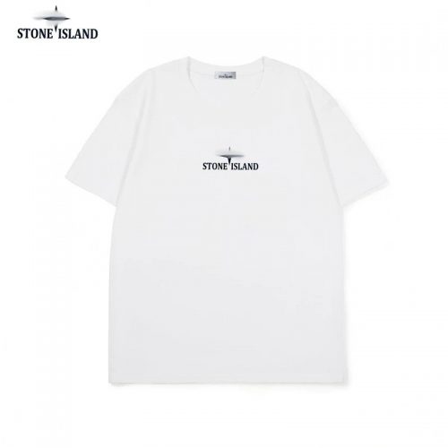 Stone Island Graphic Print Cotton T-Shirt White