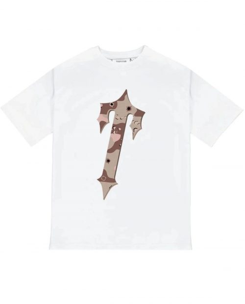 Trapstar Camo T-Logo Graphic Tee White
