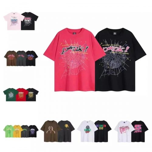Sp5der Web Graphic Print Oversized Tee Multicolor