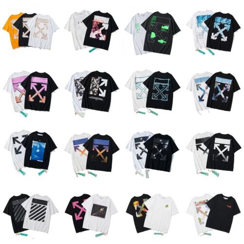 Off-White Graphic Arrow Print Cotton T-Shirt Multicolor