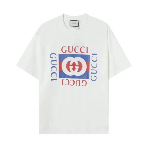 Gucci Interlocking G Print Graphic T-Shirt White