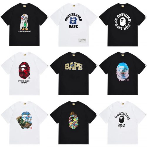 A Bathing Ape BAPE Graphic Print Streetwear T-Shirt Multicolor