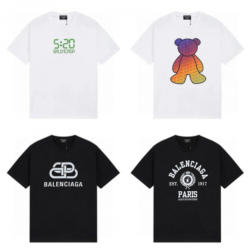 Balenciaga Graphic Print Oversized T-Shirt Multicolor