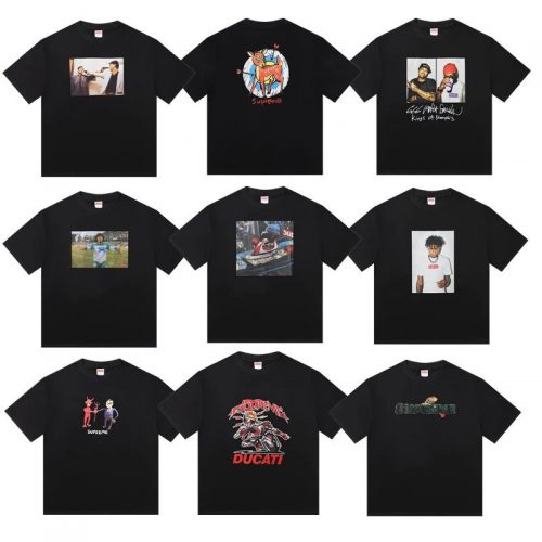 Supreme Graphic Tees Collection Streetwear T-Shirt Black