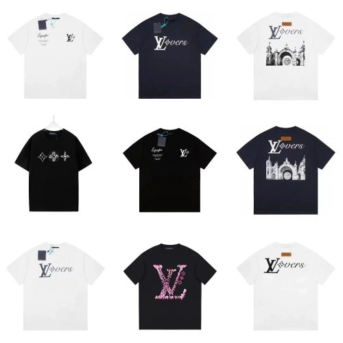 Louis Vuitton LV Lovers Graphic Cotton T-Shirt Multicolor