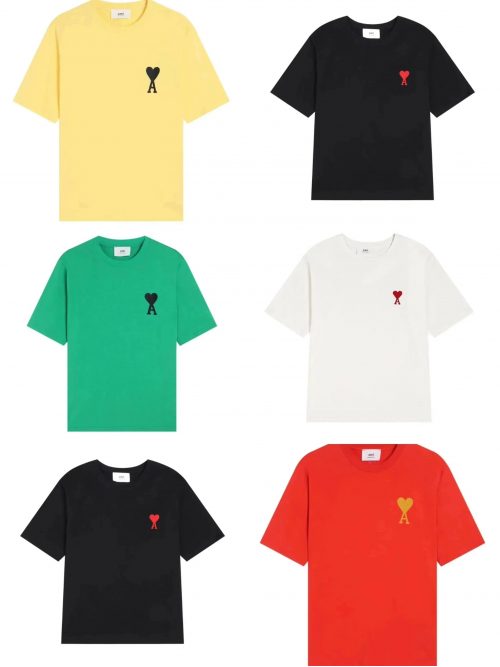 Ami Paris Ami Ami de Coeur Cotton T-Shirt Multicolor
