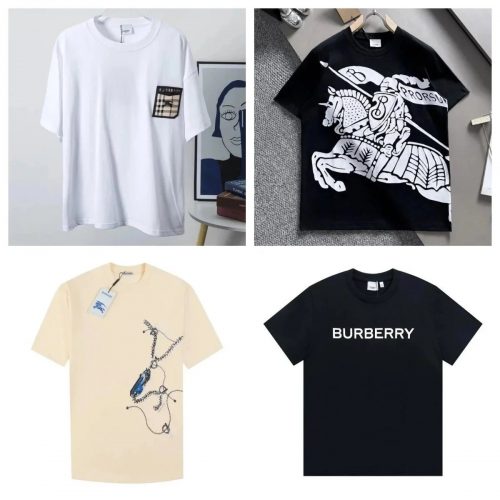 Burberry Graphic Print Cotton T-Shirt Multicolor
