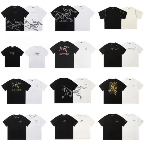 Arc'teryx Graphic Print Cotton T-Shirt Black and White