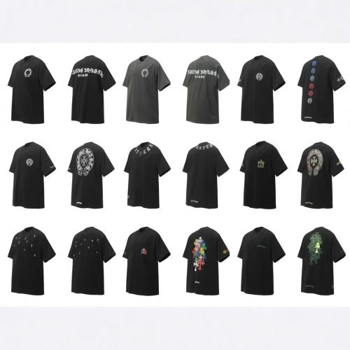 Chrome Hearts Graphic Print Streetwear T-Shirt Black