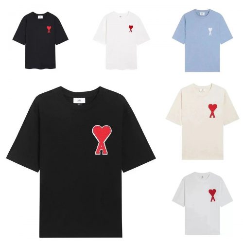 Ami Paris Ami Ami de Coeur Cotton T-Shirt Multicolor