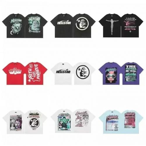 Hellstar Graphic Print Oversized Tee Multicolor