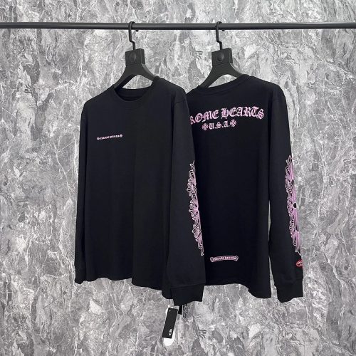 Chrome Hearts Graphic Print Long Sleeve Shirt Black