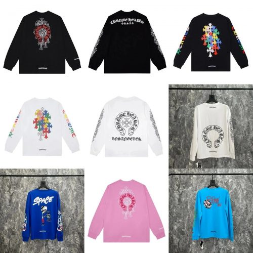 Chrome Hearts Graphic Print Cotton Long Sleeve Shirt Multicolor