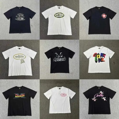 Corteiz Graphic Print Streetwear T-Shirt Black and White
