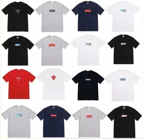 Supreme Box Logo Graphic Streetwear T-Shirt Multicolor