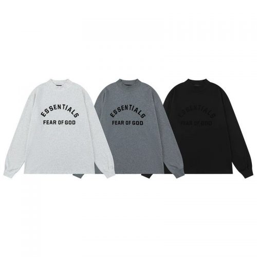Fear of God Essentials Mock Neck Oversized Long Sleeve Shirt Multicolor