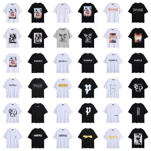 Purple Brand Graphic Tee Collection Streetwear T-Shirt Multicolor