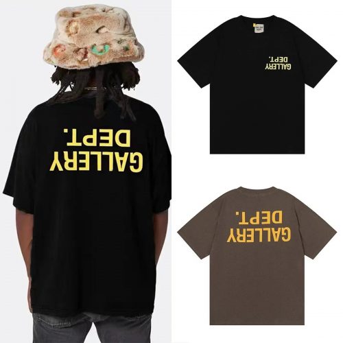 Gallery Dept. Upside Down Graphic T-Shirt Black and Brown