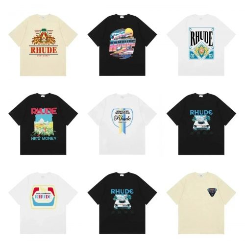 Rhude Graphic Print Oversized Tee Multicolor