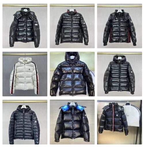 Moncler Maya Glossy Puffer Jacket Black