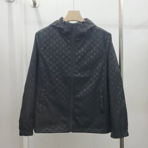 Louis Vuitton LV Monogram Lightweight Windbreaker Jacket Black