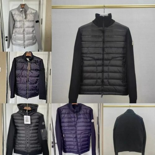 Moncler Hybrid Knit Down Puffer Jacket Black