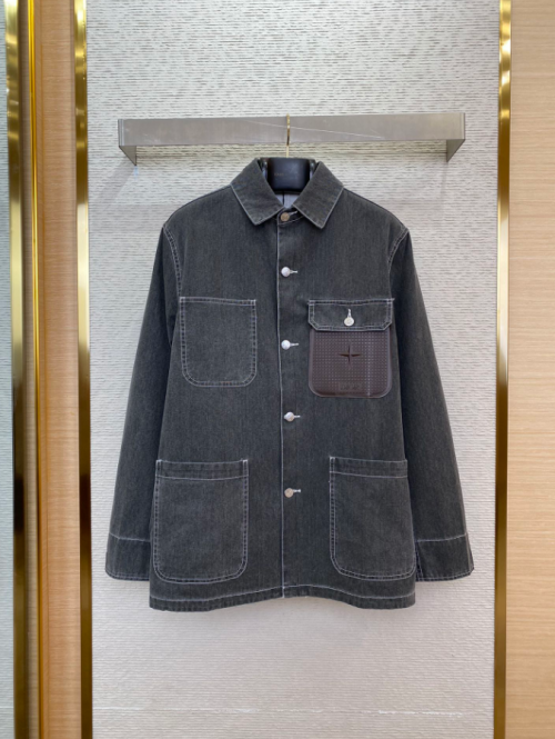 Dior Denim Overshirt Casual Jacket Black