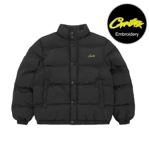 Corteiz Puffer Jacket Streetwear Down Jacket Black
