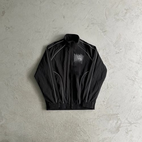 Design Nylon Track Jacket Casual Windbreaker Black