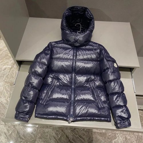 Moncler Maya Shiny Puffer Jacket Navy
